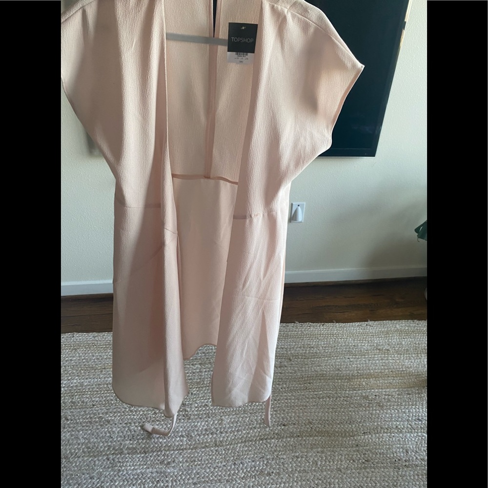 Topshop pink wrap dress